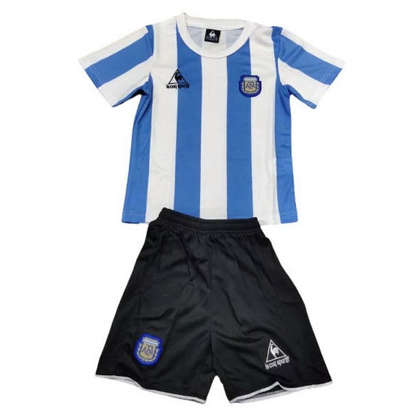 Heimtrikot Argentinien Kinder 1986 Blau Weiß Günstige Fußballtrikots